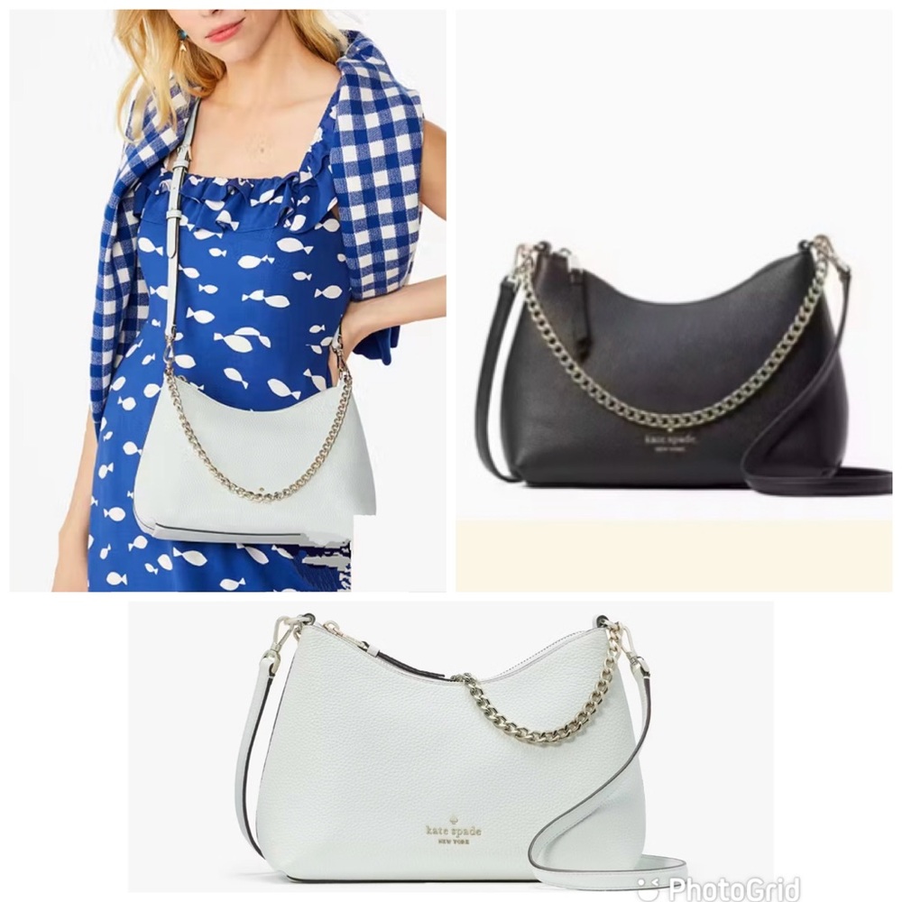 Kate Spade NWT Black Leather Zippy Convertible Crossbody Top Zip Bag K9374 - Picture 9 of 16